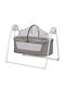 SteweHome Cradle with Mattress and Wheels Grey