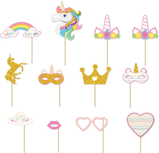 Fotostand-Requisiten Einhorn Geburtstag