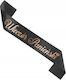 Bachelorette Sash Black Rose Gold 160cm