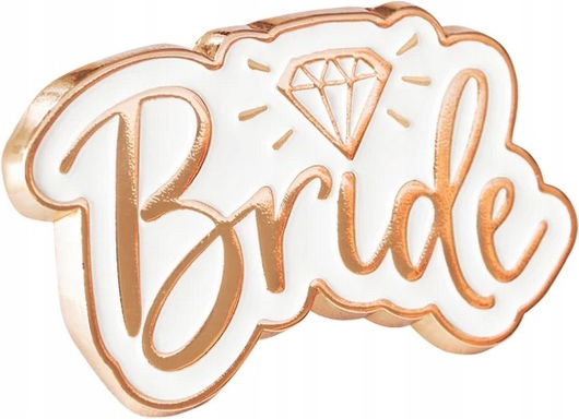 Pin Badge Bride Bachelorette Party Rose Gold