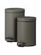 HowHomely Inox Bathroom Brush and Bin Set 12l Brown