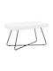Dining Bench With Fabric Upholstery White 80x40x46cm