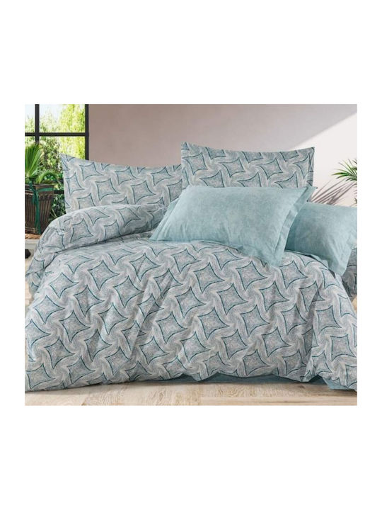 MayHome Σετ Παπλωματοθήκη 180x240cm Ημίδιπλη με Μαξιλαροθήκη Γεωμετρικό