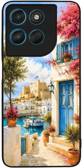 Sonique Greek Island Muse Series Mobile Phone Case Motorola Moto G57 Power 5G Moto G67 Power 5G Rodian Harbor