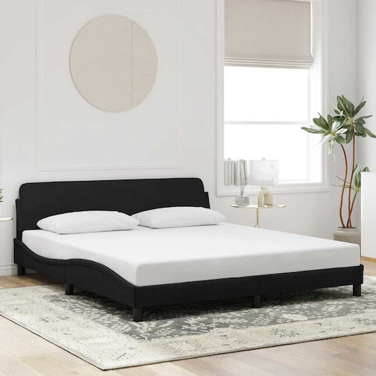 Κρεβάτι King Size για Στρώμα 183x213cm Μαύρο Κρεβάτι King Size για Στρώμα 183x213cm Μαύρο
