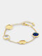 Vogue Women's Rosette Bracelet in Gold Plated Silver with Zircon