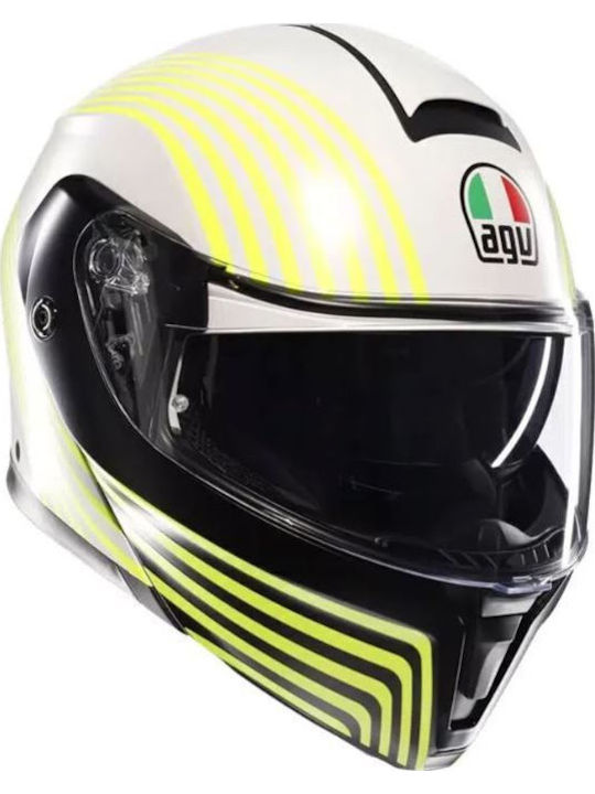 AGV Streetmodular Iseo Matt White/Black/Yellow ...