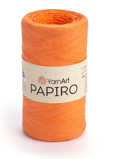 YarnArt Papiro 1317 Orange Strickgarn 100% Raffia Paper 100g 130m