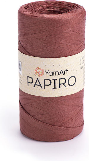 Yarnart Papiro 1320 Tile Red Knitting Yarn 100% Raffia Paper 100gr 130m