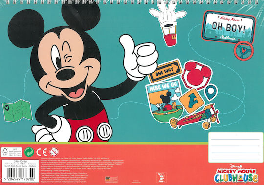 Gim Zeichenblöcke 23x33 40 Stück Sticker Mickey