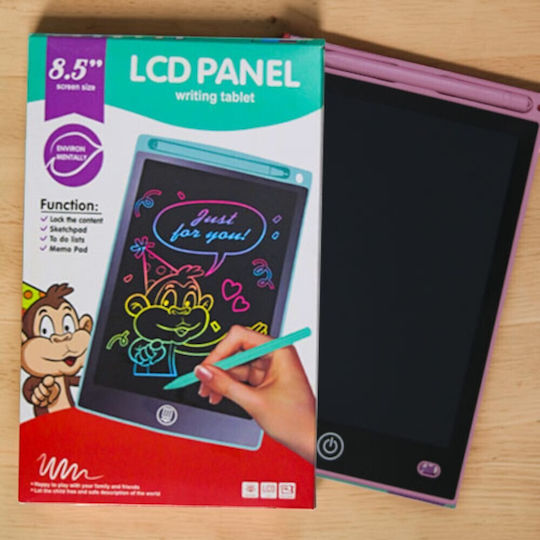 Ταμπλέτα Γραφής Παιδιά Lcd Οθόνη 8.5” & Γραφίδα Επιλόγη Χρώματος Μπλε