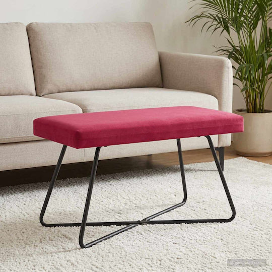 Bankhocker Rot 80x40x45cm