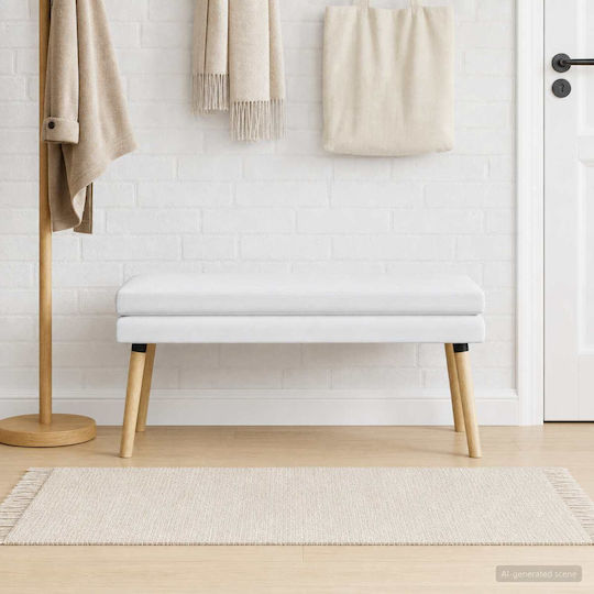 Weißer Bankhocker 110x40x47cm Weißer Bankhocker 110x40x47cm