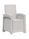 Fotoliu De Exterior Din Rattan Alb Cu Pernă 56x63x92cm