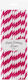 Magenta Striped Paper Straws 6x197mm 24 Pcs