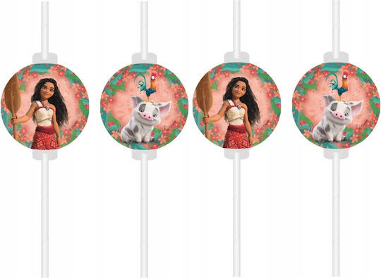 Straws Medalion Vaiana 2 Moana Ii Disney Birthday Party 4pcs