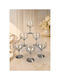 SteweHome Set Wasserbrillen Glas Silber 185ml 6 Stück