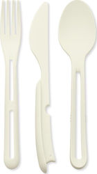 Set Tacâmuri 3 Piese Klikk Alb 4003525 Set Tacâmuri 3 Piese Klikk Alb 4003525