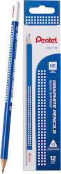 Pentel Hb Cb60t-hb Triangular Wooden Pencil 12x Pack