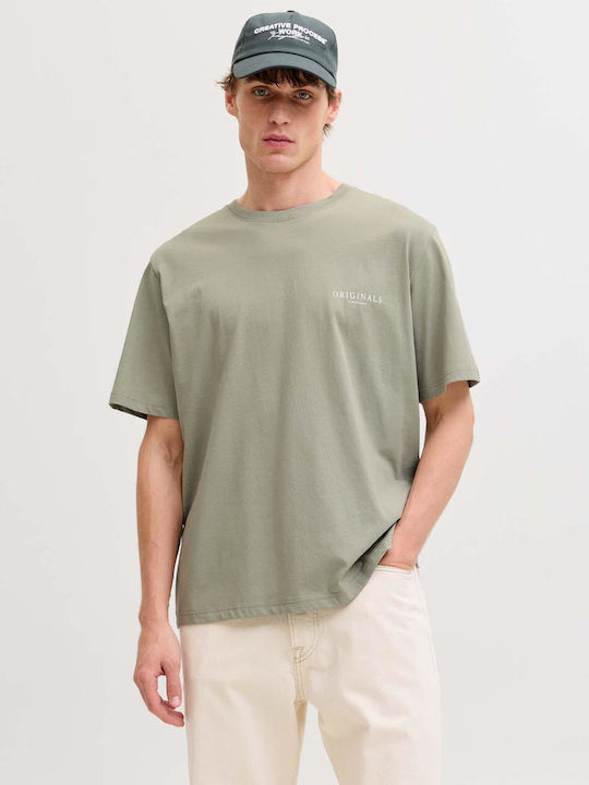 Jack & Jones Tricou Cu Guler Rotund Verde