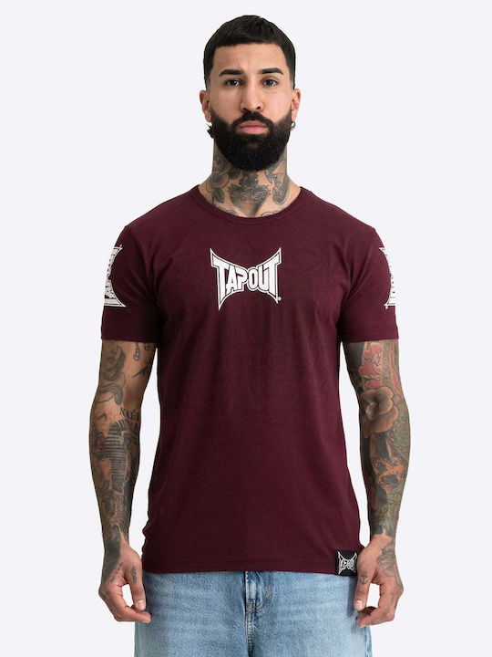 T-Shirt Oxblood/Weiß