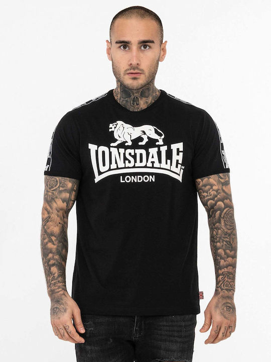 Lonsdale Stour Tricou Sport Alb/Negru