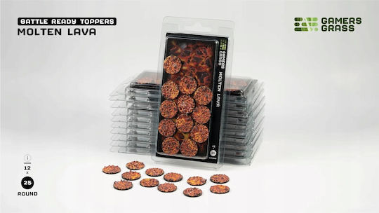 Gamers Grass Gamers Grass Molten Lava Round 25mm X12
