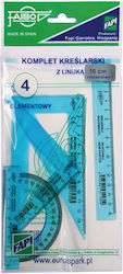 Fapi Geometric Set 4 Pieces 16cm Unbreakable Ruler