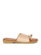 Damen Flache Sandalen Beigen