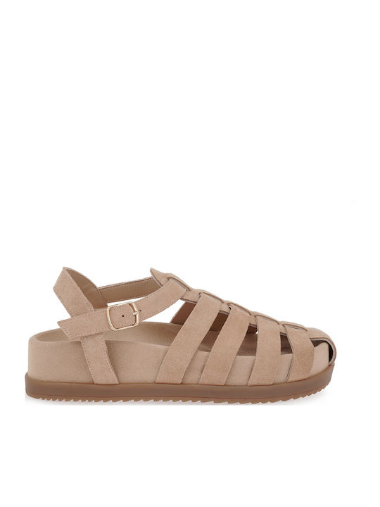 Γυναικεία Σανδάλια Flatforms Μπεζ