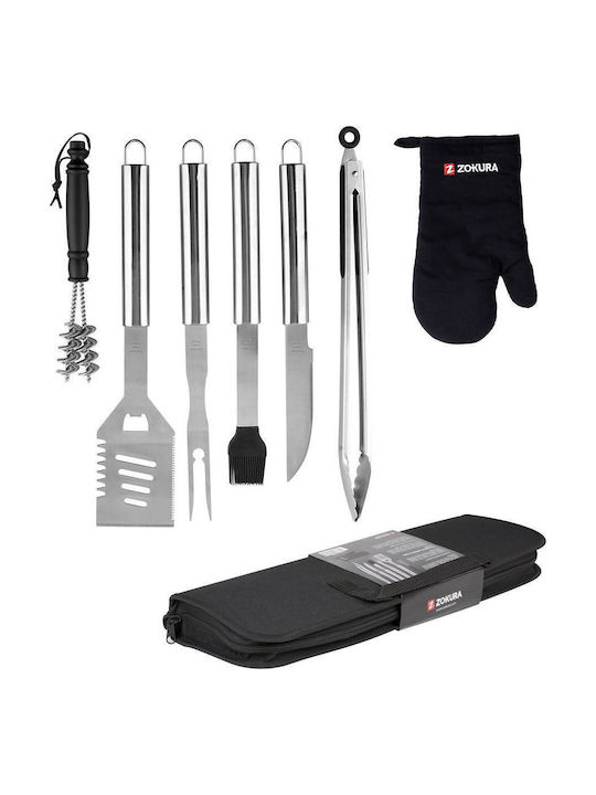 8-piece Grill Set Stainless Steel Zokura