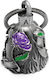 Gremlin Guardian Bell Motorrad Dekorativ Motorradliebe Lila Rose