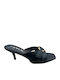 Mules With Thin High Heel In Black Colour