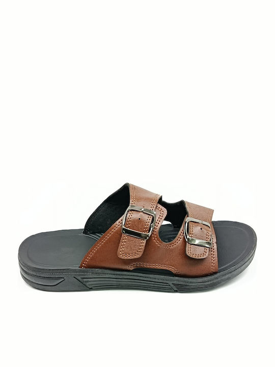 Men's Sandals in Tabac Brown Color