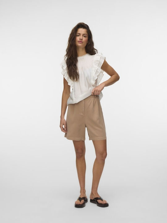 Vero Moda Γυναικεία Βερμούδα Μπεζ