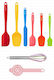 SteweHome Set De Ustensile De Servire Din Silicon 8 Bucăți Multicolor