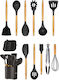 SteweHome SteweHome Kochgeschirr-Set aus Silikon 13 Stück Schwarz