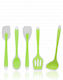 SteweHome Serving Utensil Set Made of Silicone 5 Pieces Green