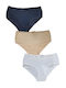 Damen-Slips Große Größen Baumwoll Damen-Slip 3Pack Mehrfarbig