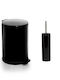 SteweHome Inox Bathroom Bin 12lt Black