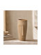Decorative Beige Aluminum Vase 9x9xH15cm