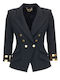 Elisabetta Franchi Women's Double Breasted Black Blazer