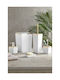 SteweHome Bathroom Accessory Set Plastic White 5 Pieces