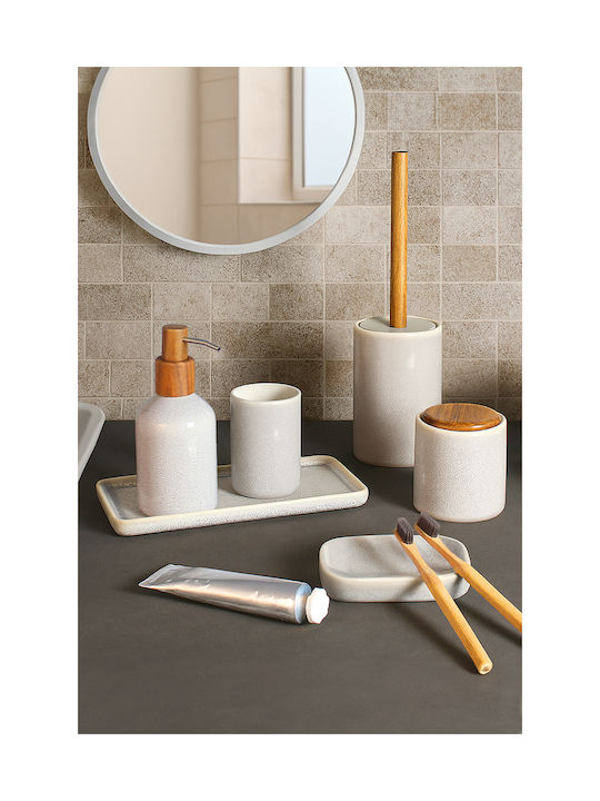 SteweHome Set Accesorii Baie Porțelan Gri 6 Bucăți
