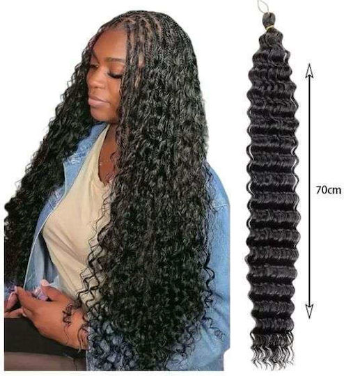 Haarverlängerung mit Menschliche Haare in Schwarz Farbe 70cm