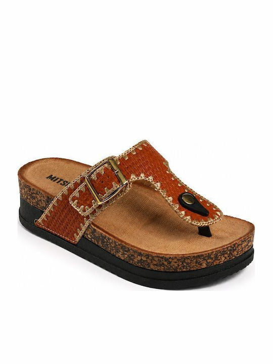 Mitsuko Дамски Сандали Flatforms Кафяви