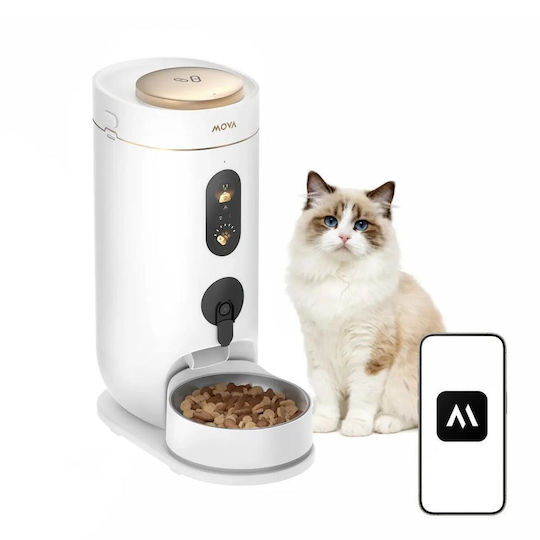Mova Automatic Неръждаем Дозатор Храна за Куче и Котка 3 x 4л