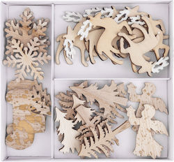 Holzhandwerksdekoration Holzhandwerksdekoration Mischung Weihnachten 24 Stück
