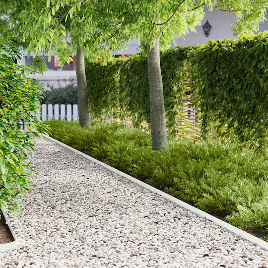 vidaXL Metal Garden Hedge in White Colour 20 Pieces