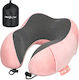 Activ Space Μαξιλαράκι Ταξιδίου Memory Foam Ροζ